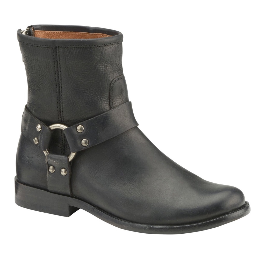 FRYE • Vintage Distressed Phillip Harness Boots
